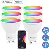 Lideka® - Slimme LED Smart Lampen - Spot GU10 - Set Van 6 - RGBW - Google, Alexa en Siri - thumbnail
