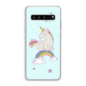 Regenboog eenhoorn: Samsung Galaxy S10 5G Transparant Hoesje