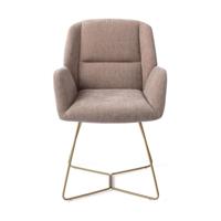Jesper Home Myoko eetkamerstoel Greystones beehive gold