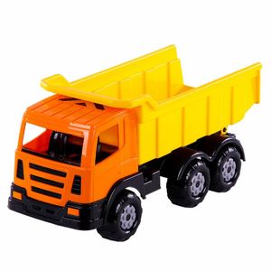 Speelgoed kiepwagen auto geel/oranje - 41 cm