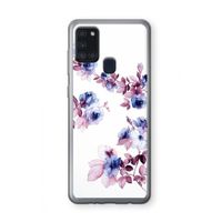 Waterverf bloemen: Samsung Galaxy A21s Transparant Hoesje Waterverf bloemen: Samsung Galaxy A21s Transparant Hoesje