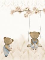 Dutch Cute Walls- Swinging Teddy 212x280cm - CW6127-2