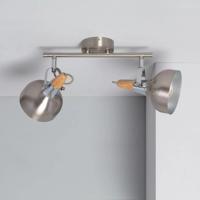 Plafondspot zilver &apos;Omar&apos; modern E14 fitting verstelbaar zilver 30 cm