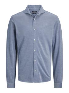 J&j Premium Jprblalance Pique L/s Shirt Smu 12269800 Overhemd Chambray Blue Slim Fit