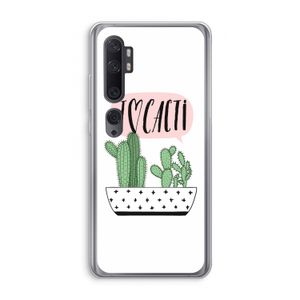 I love cacti: Xiaomi Mi Note 10 Transparant Hoesje