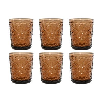 Glazenset Home ESPRIT Amber Kristal (6 Stuks)
