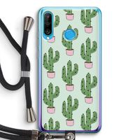 Cactus Lover: Huawei P30 Lite Transparant Hoesje met koord