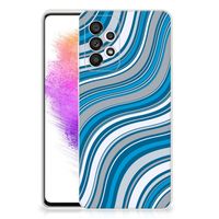 Samsung Galaxy A73 5G TPU bumper Waves Blue - thumbnail