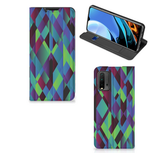 Xiaomi Poco M3 | Redmi 9T Stand Case Abstract Green Blue