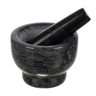 Ruhhy Vijzel met stamper - marmer - D12 cm - keuken artikelen - fijnhakken van kruiden