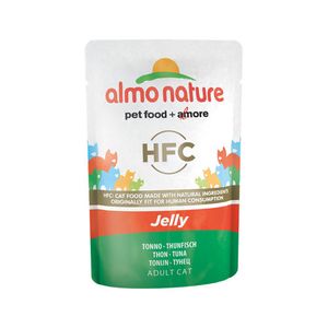 Almo Nature HFC Jelly Kattenvoer - Maaltijdzakje - Tonijn - 24 x 55g