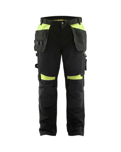 Blåkläder Werkbroek met spijkerzakken 15551860 | Zwart/High-Vis Geel | Maat D100 - 7330509752869