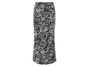 esmara Dames midi rok (Zwart/beige, 44)