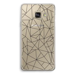 Geometrische lijnen zwart: Samsung A3 (2017) Transparant Hoesje
