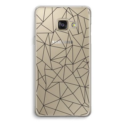 Geometrische lijnen zwart: Samsung A3 (2017) Transparant Hoesje