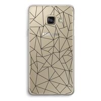 Geometrische lijnen zwart: Samsung A3 (2017) Transparant Hoesje