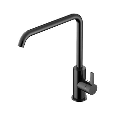 Keukenmengkraan Hotbath Ace Met draaibare uitloop 29 cm Gepolijst Zwart PVD