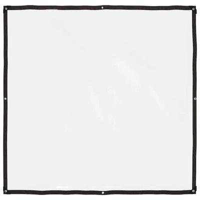 Doorzichtig zeildoek met zeilringen 2x2 m polyethyleen