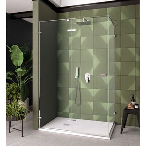 Zijwand Lacus S. Pietro 80x200 cm Aluminium Profiel Chroom