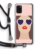 Red lips: Samsung Galaxy A31 Transparant Hoesje met koord Red lips: Samsung Galaxy A31 Transparant Hoesje met koord