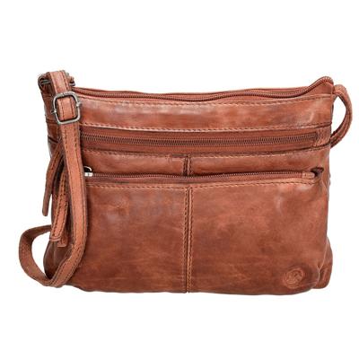 Hide & Stitches Schoudertas Paint Rock Cognac