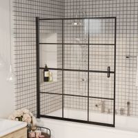 VidaXL Douchewand 116x140 cm esg zwart