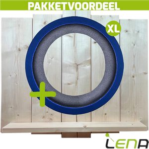 Lena Dartbordverlichting Basic XL Blauw + Lena Wooden Wall Protector