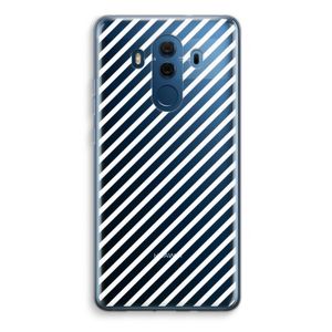 Strepen zwart-wit: Huawei Mate 10 Pro Transparant Hoesje