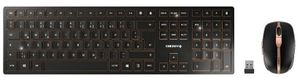 CHERRY DW 9000 SLIM toetsenbord RF-draadloos + Bluetooth QWERTY Amerikaans Engels Zwart
