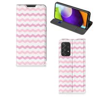 Samsung Galaxy A52 | Hoesje met Magneet | Waves Roze Samsung Galaxy A52 | Hoesje met Magneet | Waves Roze