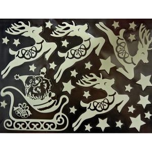 Peha raamversiering - glow in the dark - raamstickers - 29,5 x 40 cm - kerst