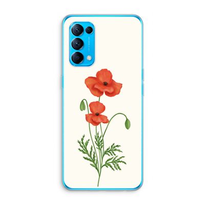 Red poppy: Oppo Find X3 Lite Transparant Hoesje