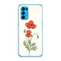 Red poppy: Oppo Find X3 Lite Transparant Hoesje