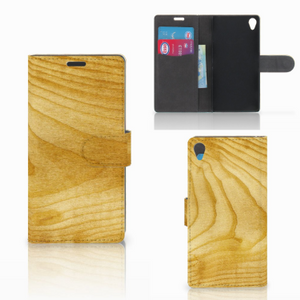 Sony Xperia Z3 Book Style Case Licht Hout