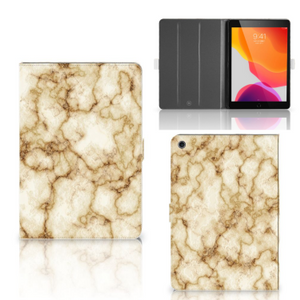 iPad 10.2 2019 | iPad 10.2 2020 | 10.2 2021 Leuk Tablet hoesje Marmer Goud