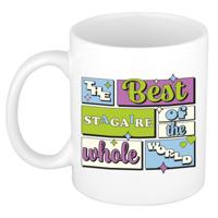 Cadeau koffie/thee mok - de beste stagiair - van de wereld - wit - 300 ml - keramiek