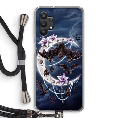 Vleermuizen Maan: Samsung Galaxy A32 5G Transparant Hoesje met koord