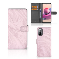 Xiaomi Redmi Note 10/10T 5G | Poco M3 Pro Bookcase Marble Pink - Origineel Cadeau Vriendin - thumbnail