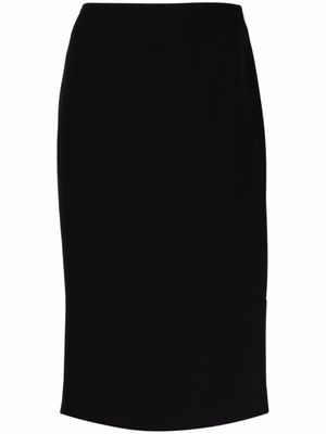 Emporio Armani jupe mi-longue à taille haute - Noir