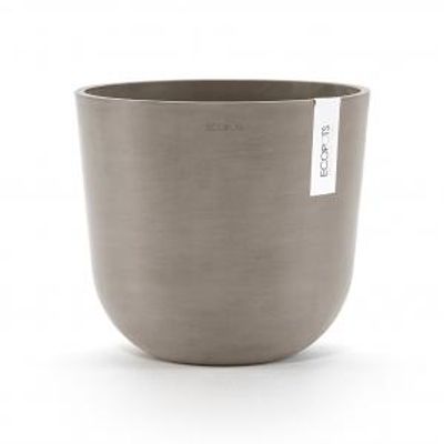 Ecopots Oslo kunststof bloempot Taupe - Ø 23,4 cm