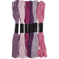 Creativ Company Borduurgaren, dikte 1 mm, paars, 6 bol/ 1 doos