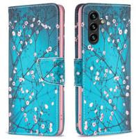 Samsung Galaxy A05s Wonder Series Wallet Case - Witte Bloemen - thumbnail