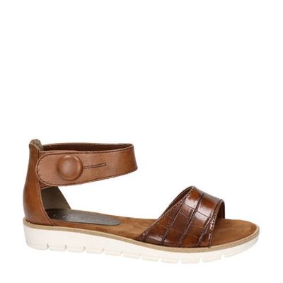 Marco Tozzi sandalen met crocoprint zwart Marco Tozzi sandalen met crocoprint zwart