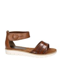 Marco Tozzi sandalen met crocoprint zwart - thumbnail