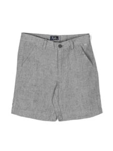 Il Gufo short en lin à effet texturé - Gris