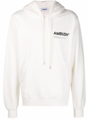 AMBUSH hoodie Workshop à logo imprimé - Blanc