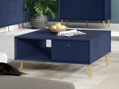 Salontafel ROSSE 1 klapdeur 87 cm donkerblauw
