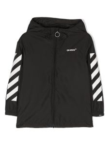 Off-White Kids imperméable à logo imprimé - Noir