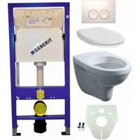 Geberit UP100 Toiletset - Trevi Wandcloset met Zitting - Delta 25 - Wit