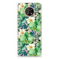 Nokia G50 TPU Case Orchidee Groen - thumbnail